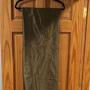 Pair of Pottery Barn green silk Curtains 50x96